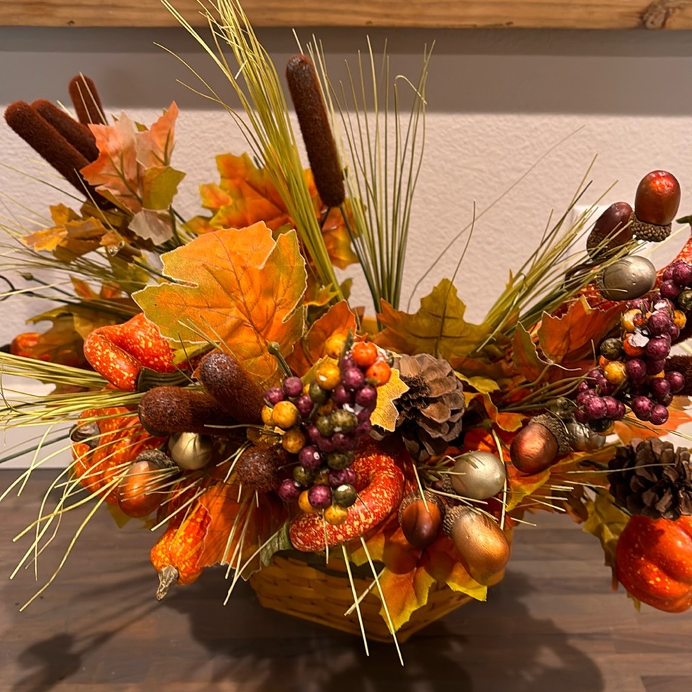 Fall, Harvest & Thanksgiving Faux plants - 3 pieces